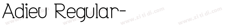 Adieu Regular字体转换